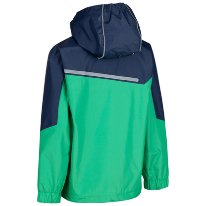 Clover-Navy - Back - Trespass Boys Submerged Waterproof Jacket