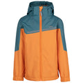 Pumpkin Orange-Spruce - Front - Trespass Boys Submerged Waterproof Jacket