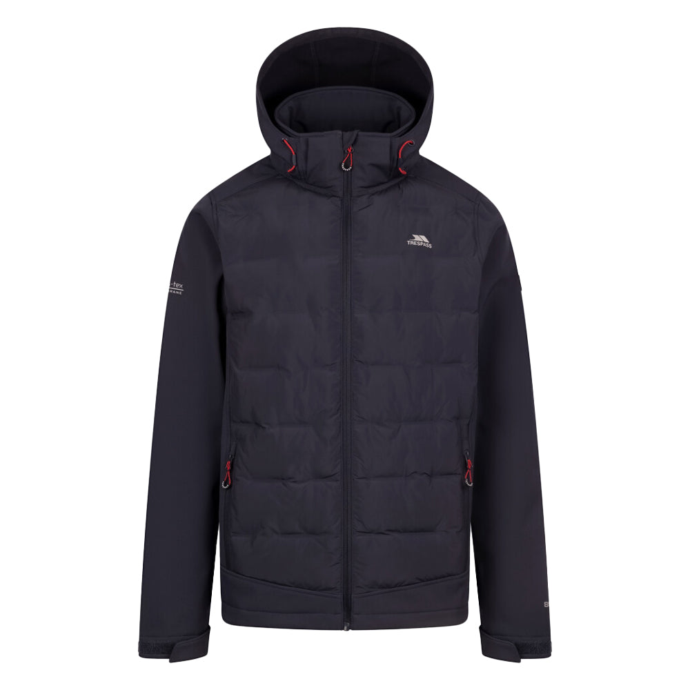 Dark Flint - Front - Trespass Mens Alwero Softshell Hybrid Jacket