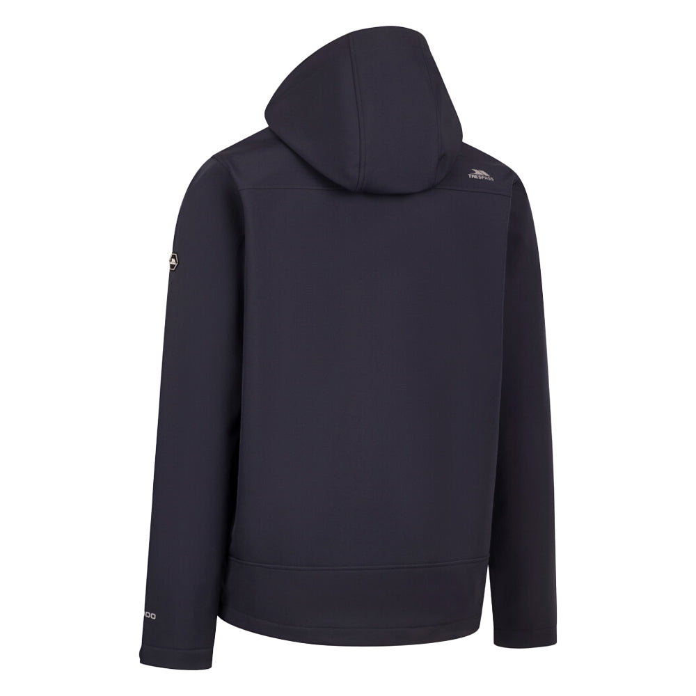 Dark Flint - Back - Trespass Mens Alwero Softshell Hybrid Jacket