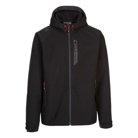 Black - Front - Trespass Mens Alwero Softshell Hybrid Jacket