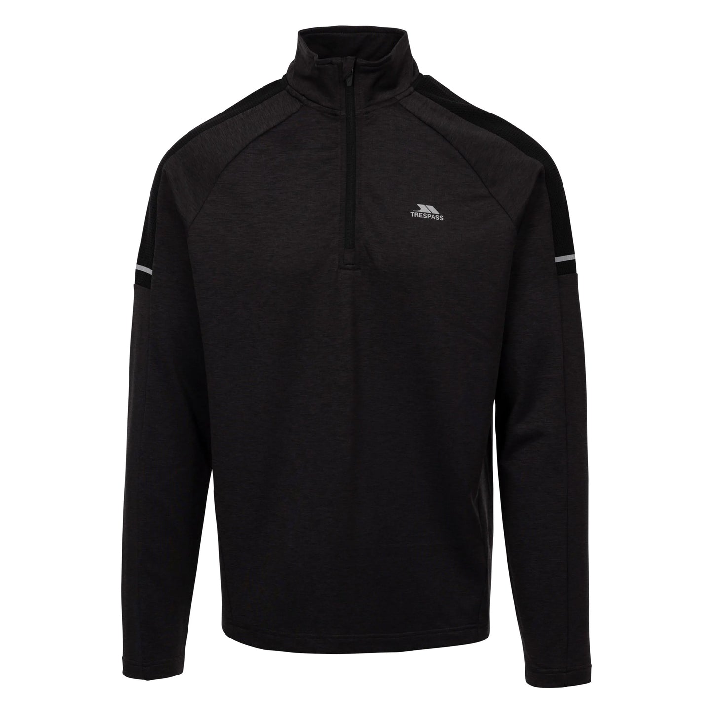 Black Marl - Front - Trespass Mens Caldez Active Top