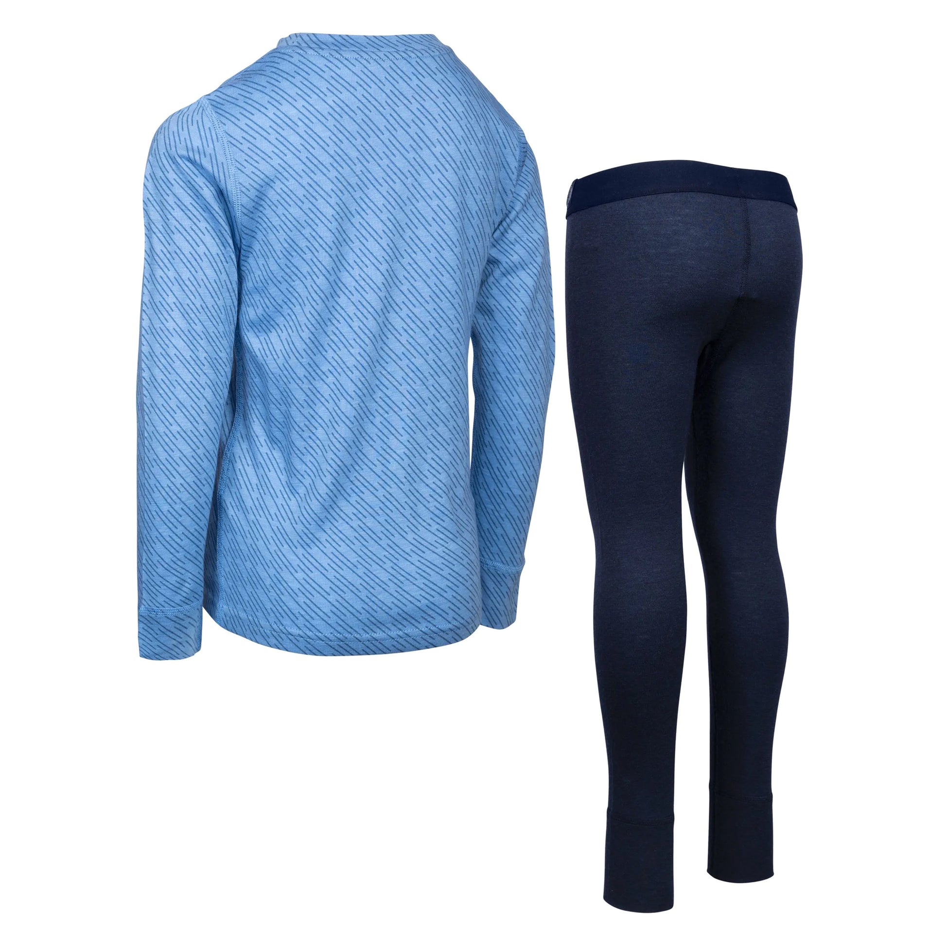 Cornflower - Back - Trespass Childrens-Kids Alec Base Layer Set