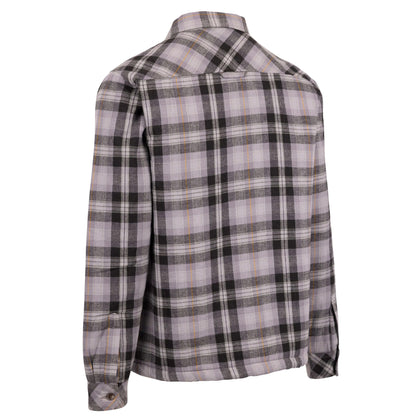 Storm Grey - Back - Trespass Mens Danehill Sherpa Lined Shirt
