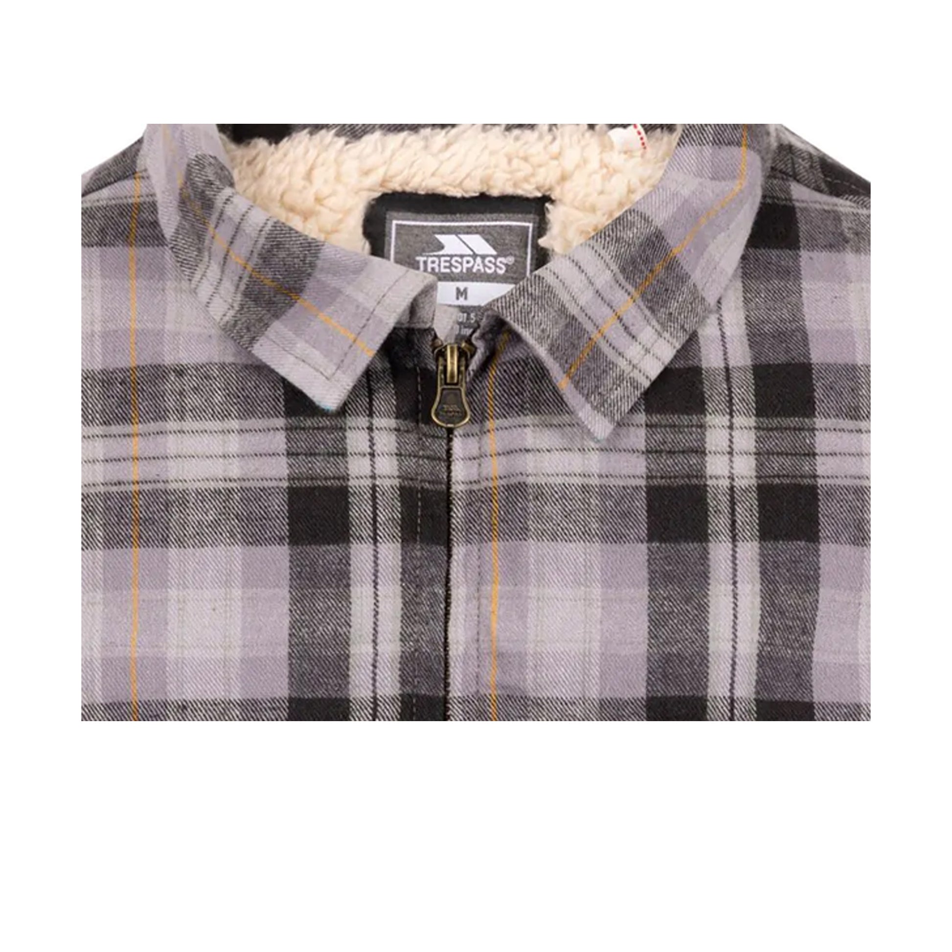 Storm Grey - Side - Trespass Mens Danehill Sherpa Lined Shirt