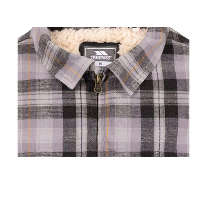 Storm Grey - Side - Trespass Mens Danehill Sherpa Lined Shirt
