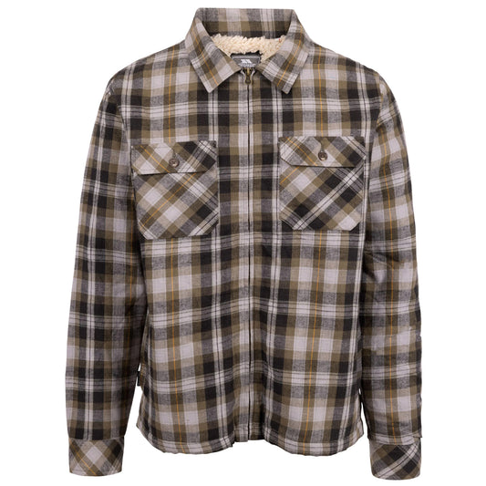 Dark Vine - Front - Trespass Mens Danehill Sherpa Lined Shirt