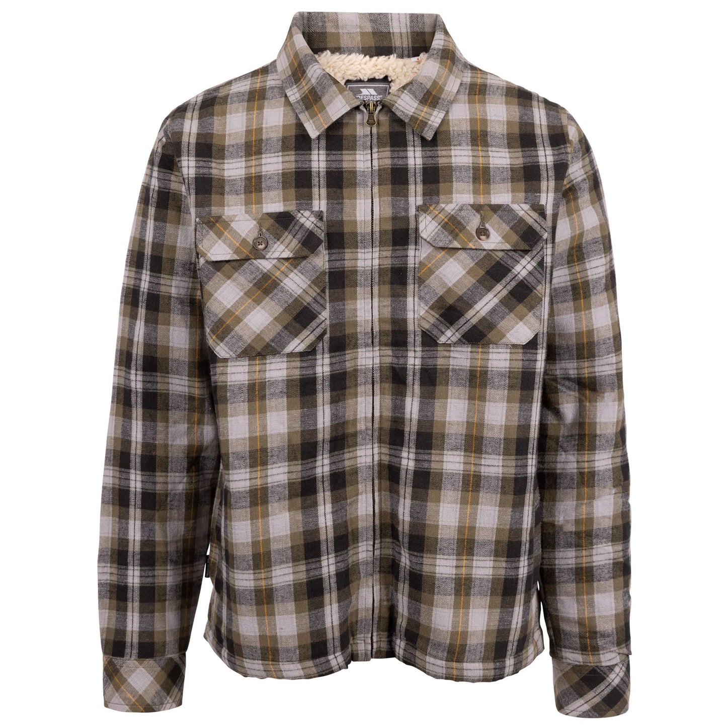 Dark Vine - Front - Trespass Mens Danehill Sherpa Lined Shirt