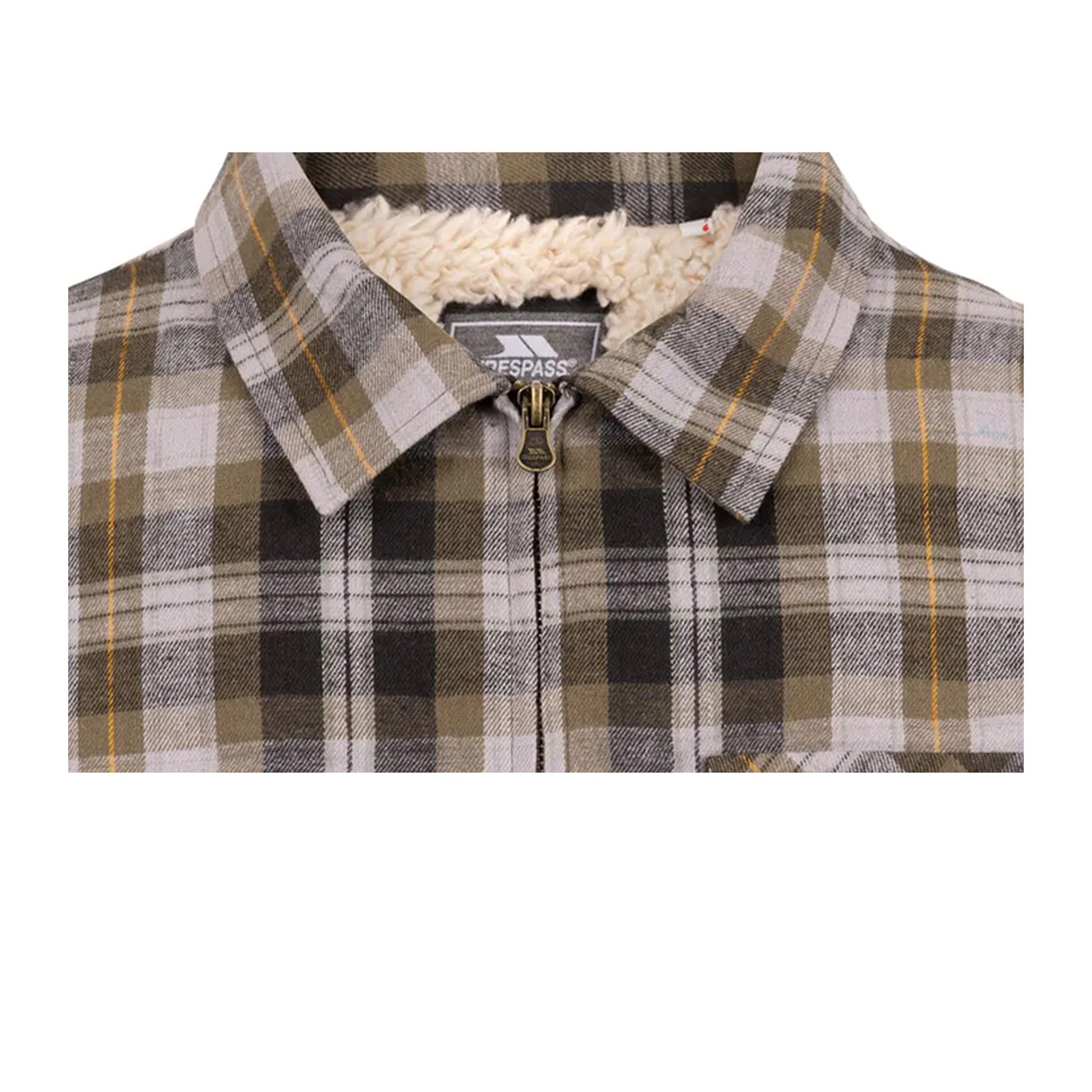 Dark Vine - Side - Trespass Mens Danehill Sherpa Lined Shirt