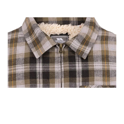 Dark Vine - Side - Trespass Mens Danehill Sherpa Lined Shirt