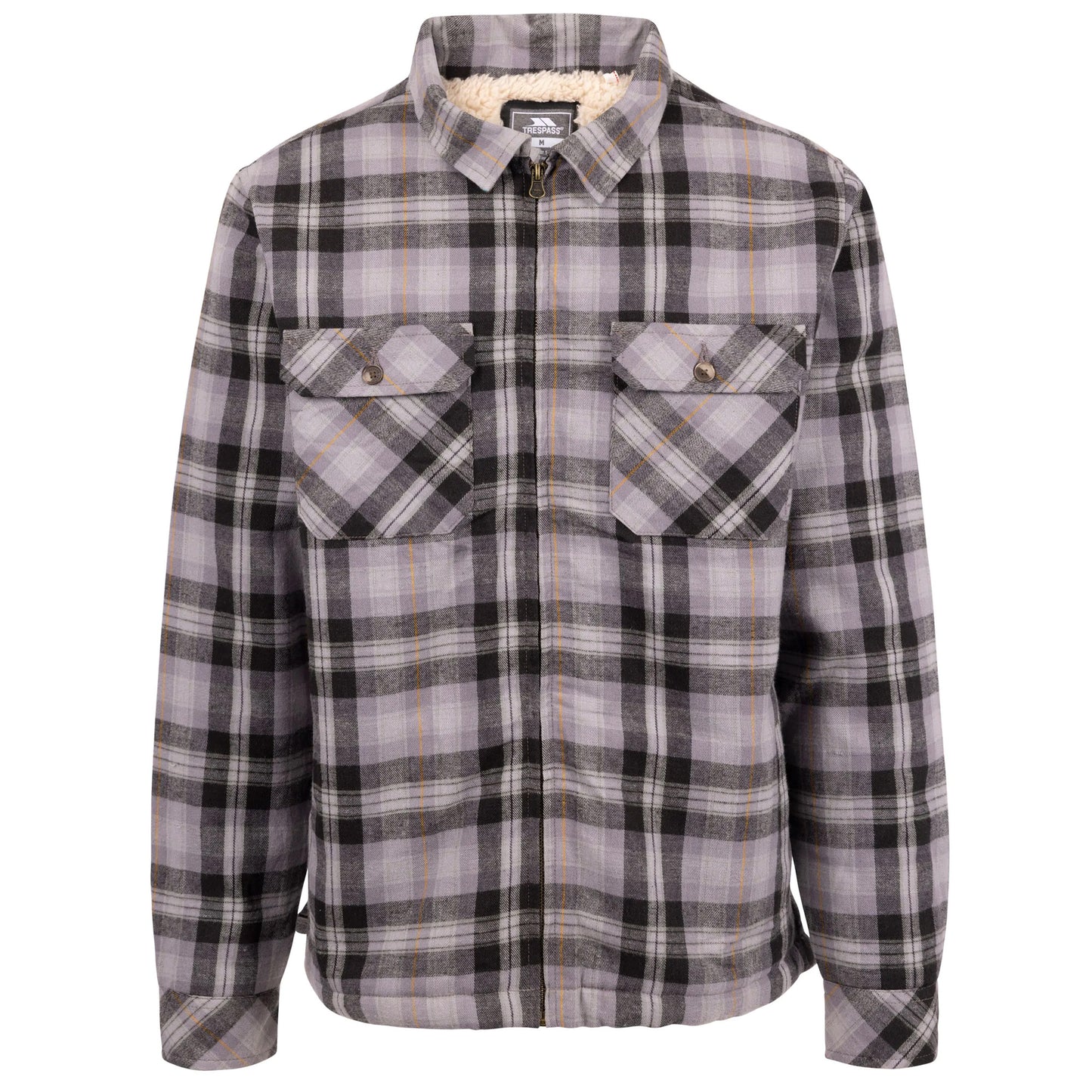 Storm Grey - Front - Trespass Mens Danehill Sherpa Lined Shirt