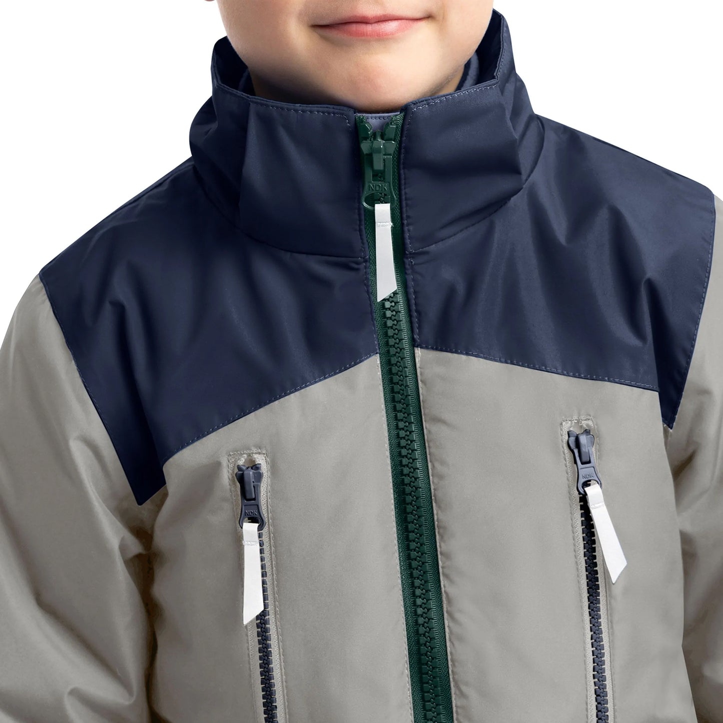 Pine-Platinum - Pack Shot - Trespass Childrens-Kids Westere Waterproof Jacket