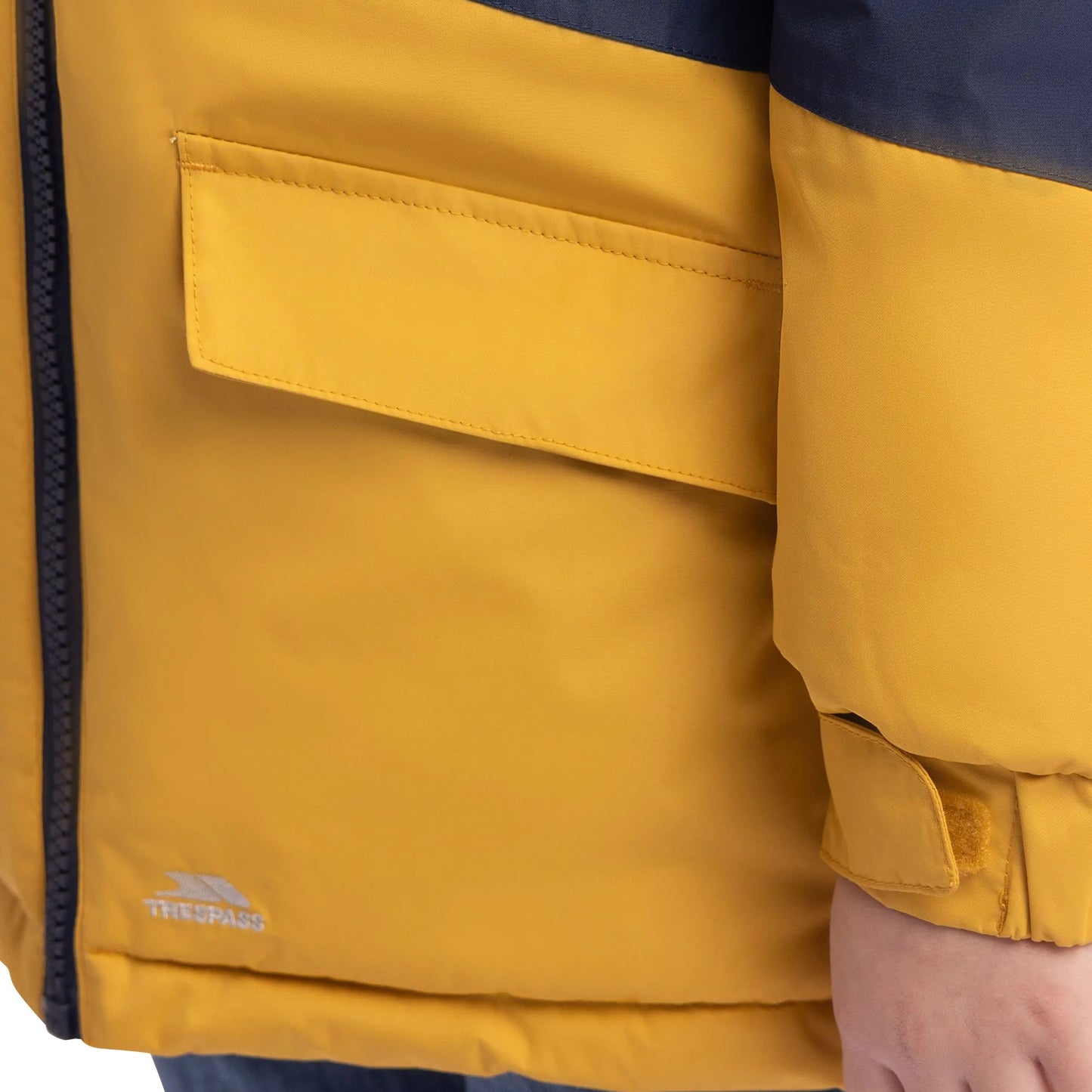 Honeybee-Navy - Pack Shot - Trespass Childrens-Kids Westere Waterproof Jacket