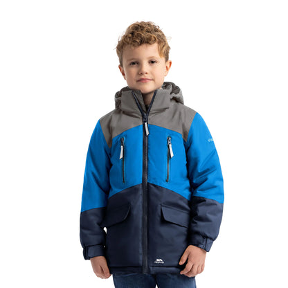 Navy Blue - Side - Trespass Childrens-Kids Westere Waterproof Jacket