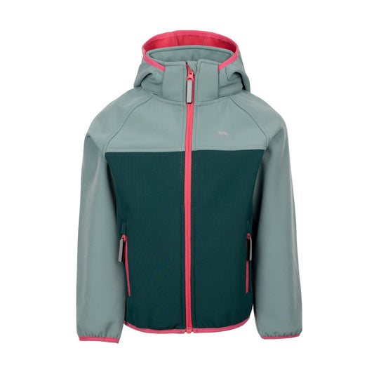 Pine - Front - Trespass Childrens-Kids Hanbury Soft Shell Jacket