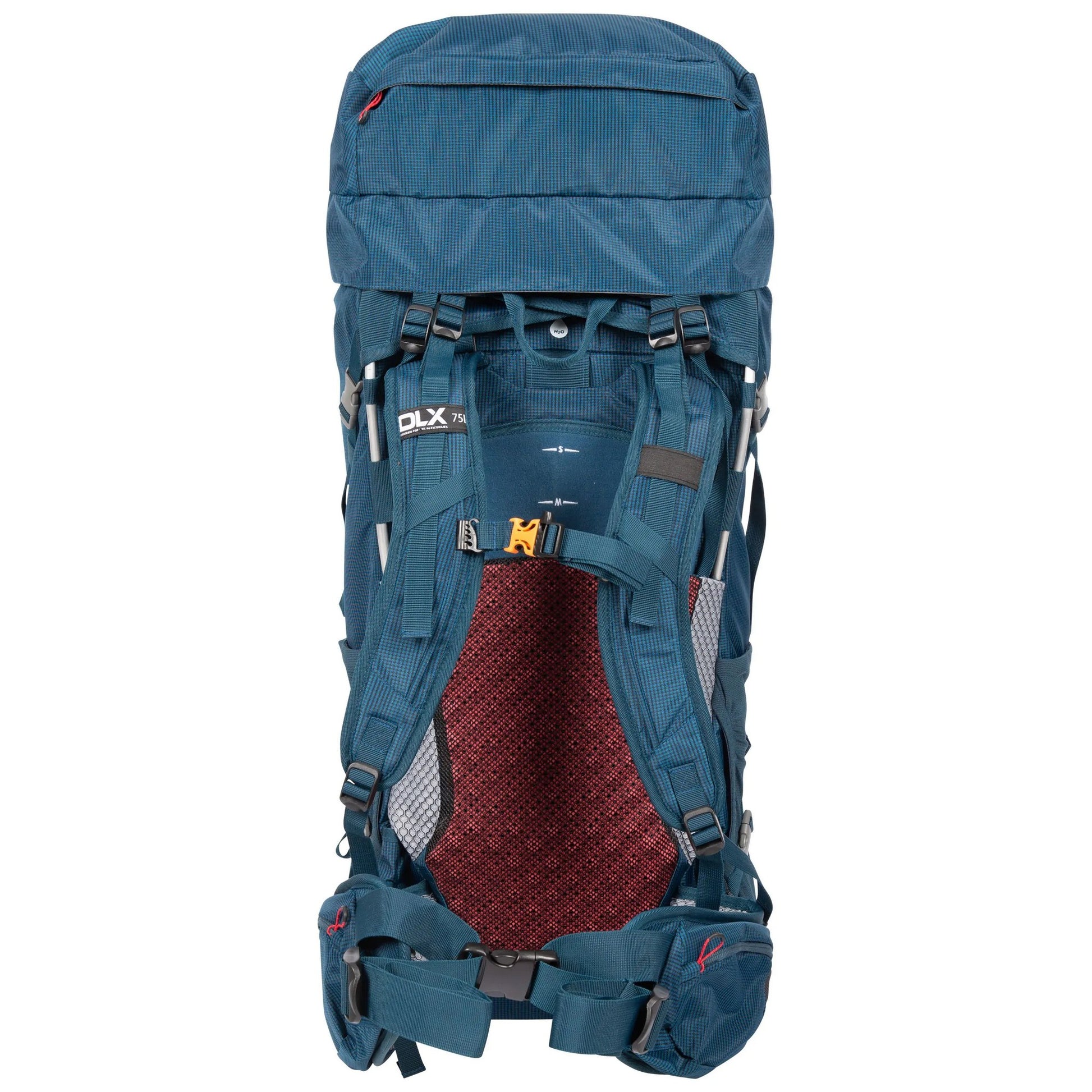 Harbour Blue - Back - Trespass Vollrick DLX Hiking Backpack