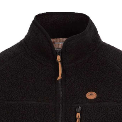 Black - Side - Trespass Womens-Ladies Quake Leather Trim Fleece Jacket