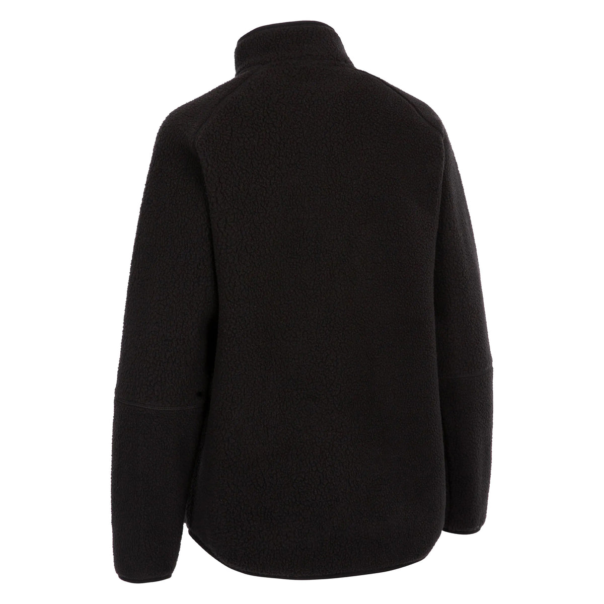Black - Back - Trespass Womens-Ladies Quake Leather Trim Fleece Jacket