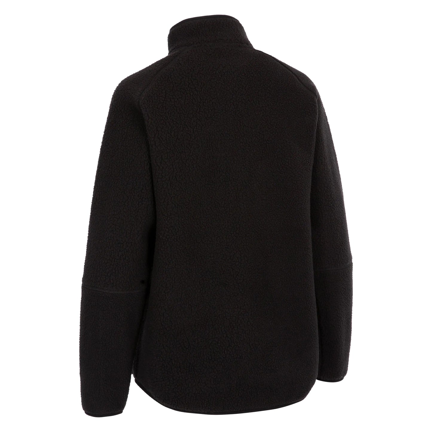 Black - Back - Trespass Womens-Ladies Quake Leather Trim Fleece Jacket