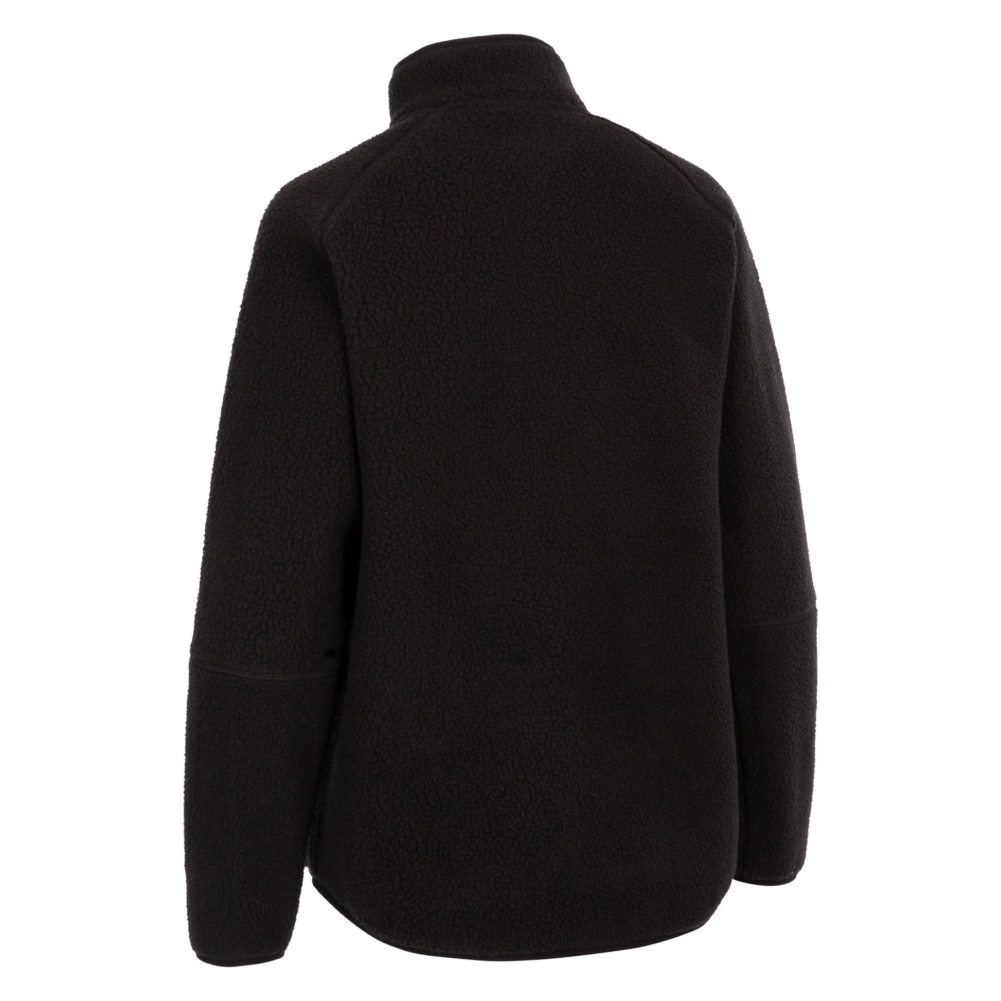 Black - Back - Trespass Womens-Ladies Quake Leather Trim Fleece Jacket