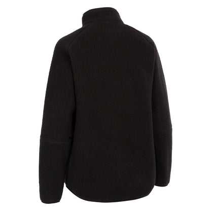 Black - Back - Trespass Womens-Ladies Quake Leather Trim Fleece Jacket