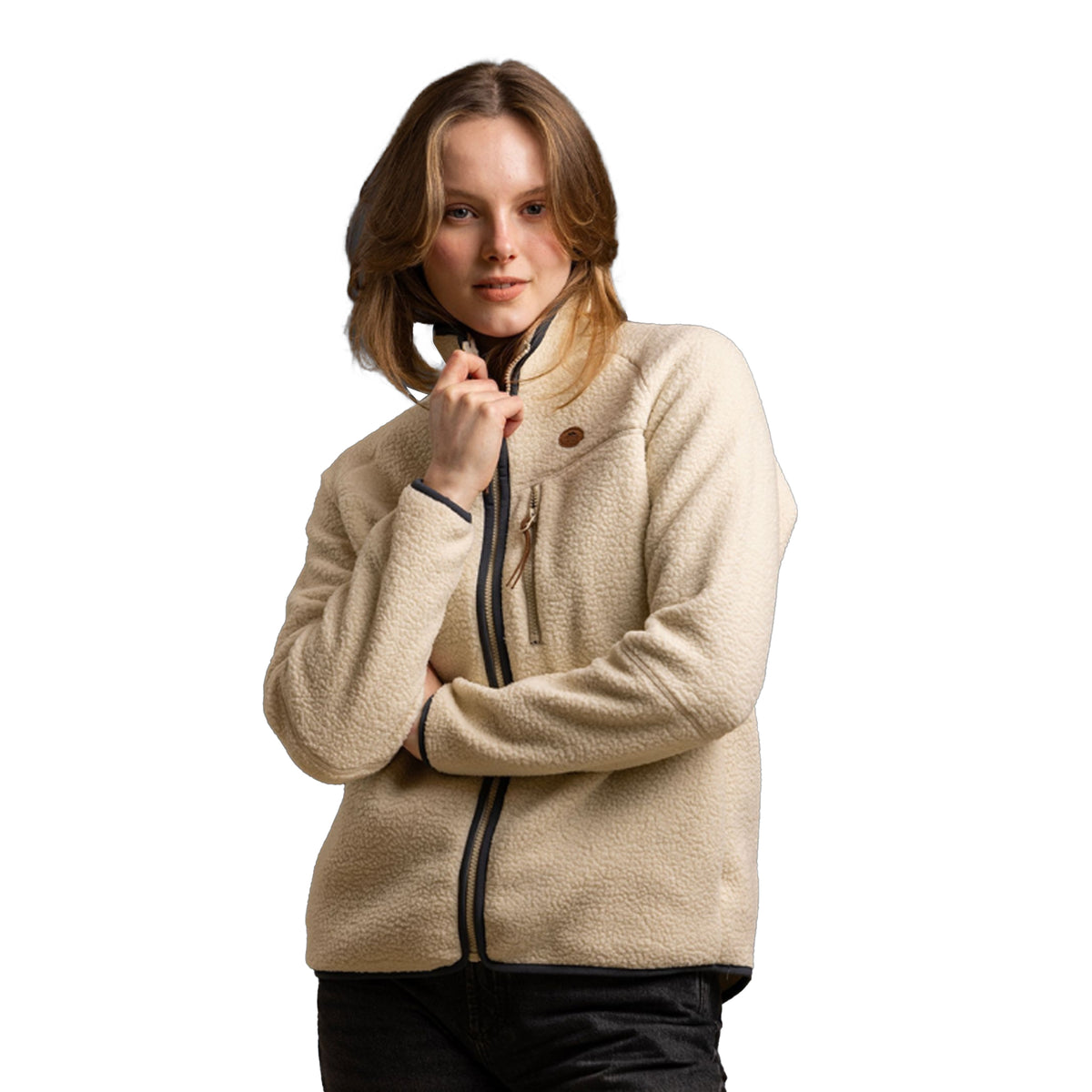 Ghost - Side - Trespass Womens-Ladies Quake Leather Trim Fleece Jacket
