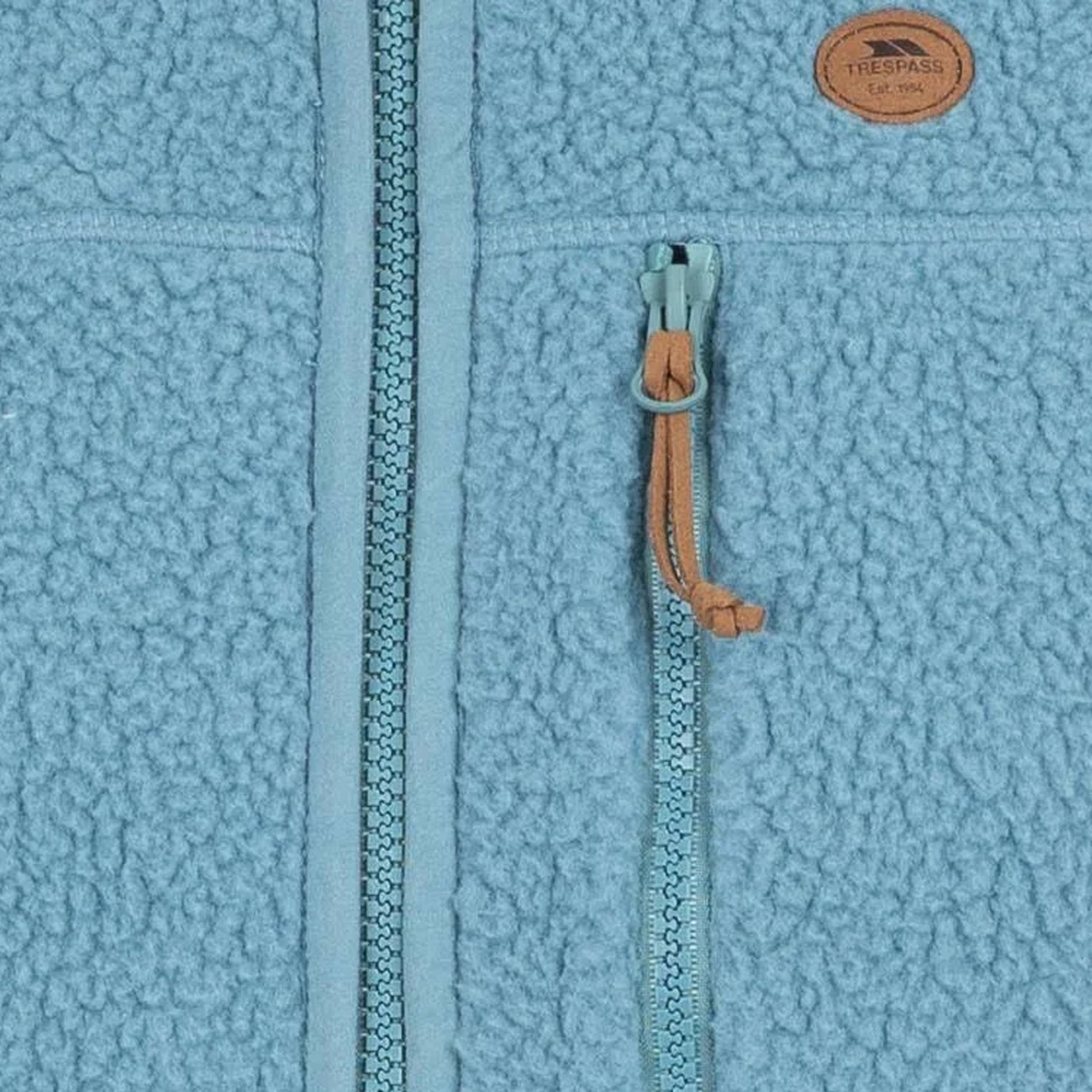 Storm Blue - Lifestyle - Trespass Womens-Ladies Quake Leather Trim Fleece Jacket