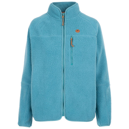 Storm Blue - Front - Trespass Womens-Ladies Quake Leather Trim Fleece Jacket