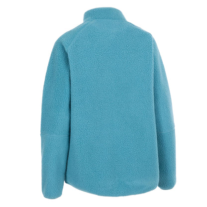 Storm Blue - Back - Trespass Womens-Ladies Quake Leather Trim Fleece Jacket