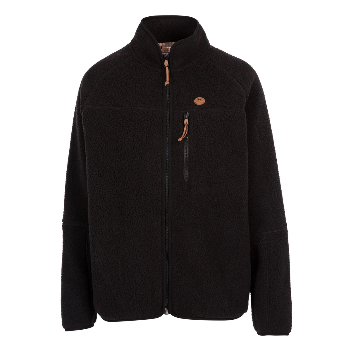 Black - Front - Trespass Womens-Ladies Quake Leather Trim Fleece Jacket