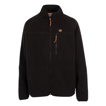 Black - Front - Trespass Womens-Ladies Quake Leather Trim Fleece Jacket