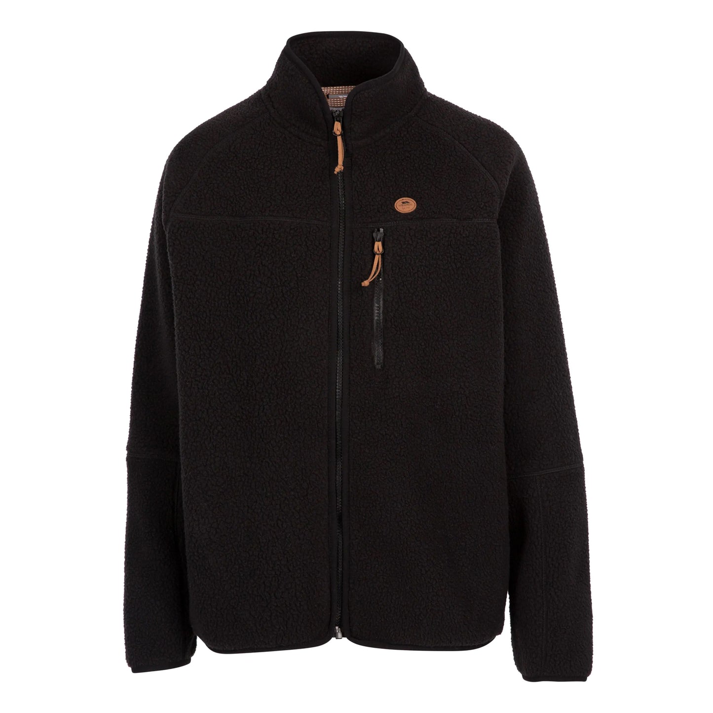 Black - Front - Trespass Womens-Ladies Quake Leather Trim Fleece Jacket