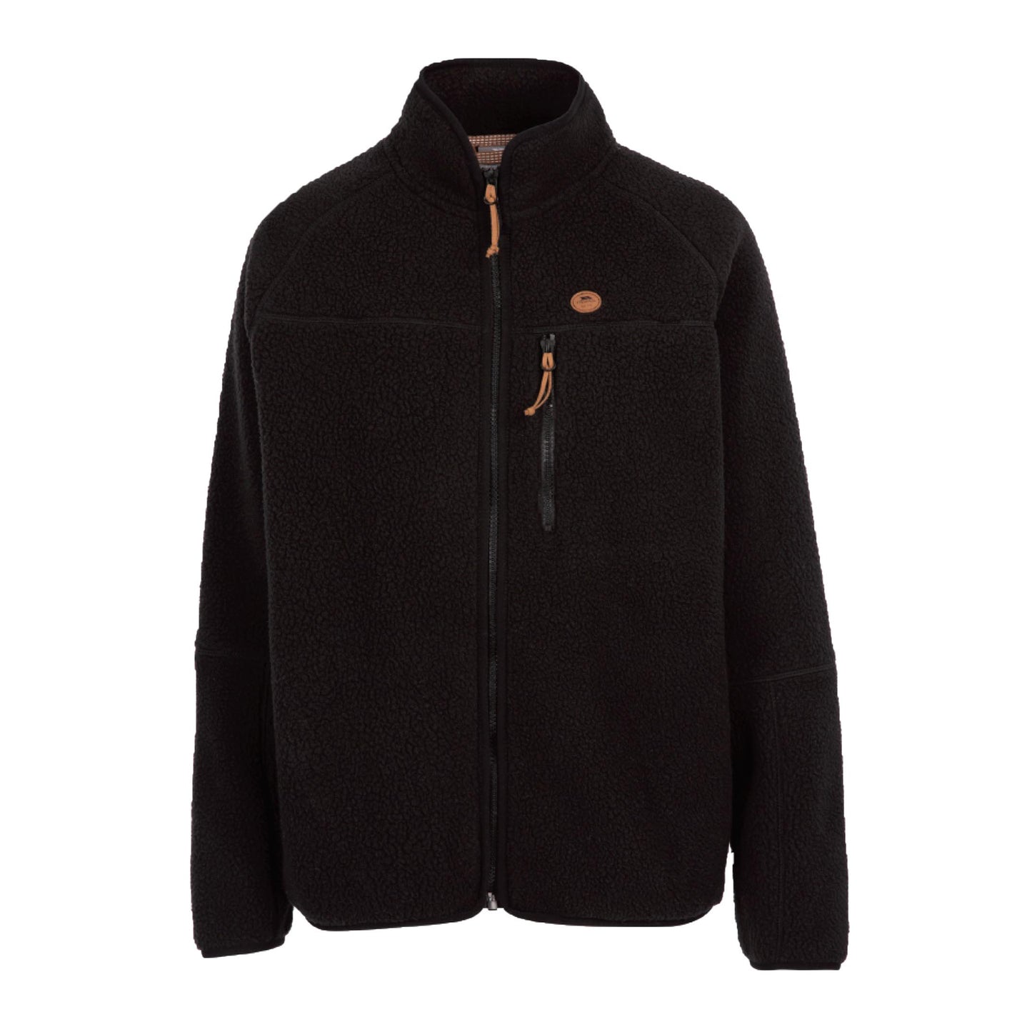 Black - Front - Trespass Womens-Ladies Quake Leather Trim Fleece Jacket