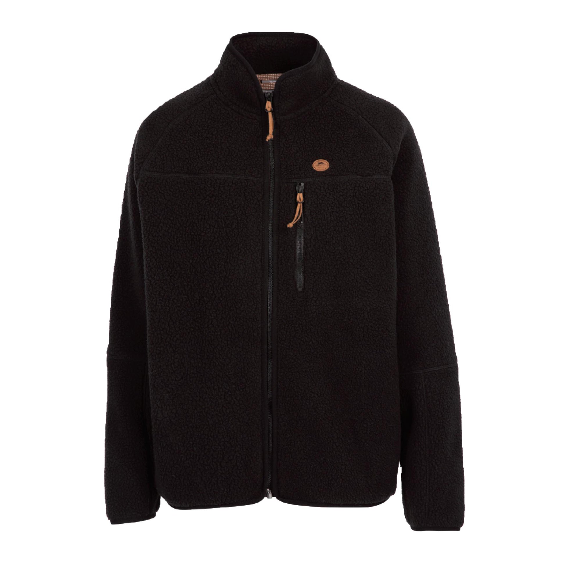 Black - Front - Trespass Womens-Ladies Quake Leather Trim Fleece Jacket