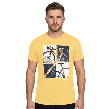 Pale Maize - Side - Trespass Mens Chowder Bicycle T-Shirt