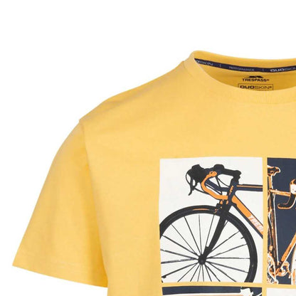 Pale Maize - Pack Shot - Trespass Mens Chowder Bicycle T-Shirt