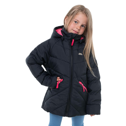 Black - Side - Trespass Childrens-Kids Annah Padded Jacket