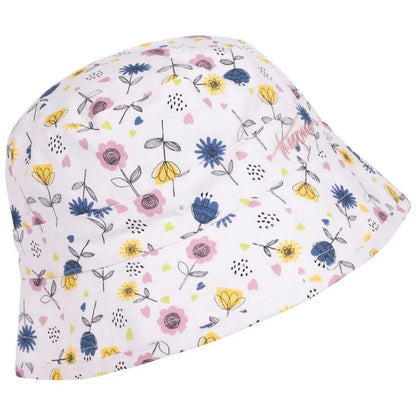 White-Blue-Yellow - Side - Trespass Childrens-Kids Zebdee Floral Bucket Hat