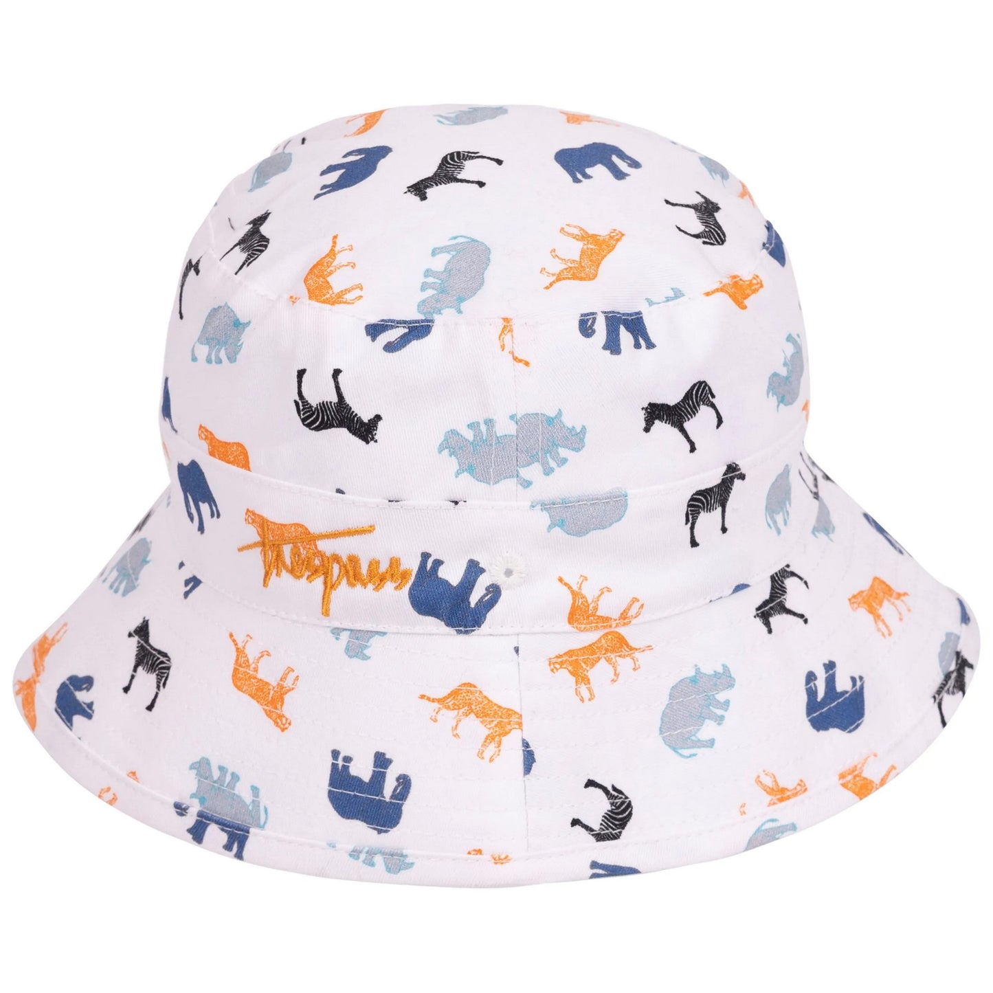 White - Back - Trespass Childrens-Kids Zebdee Safari Animals Bucket Hat