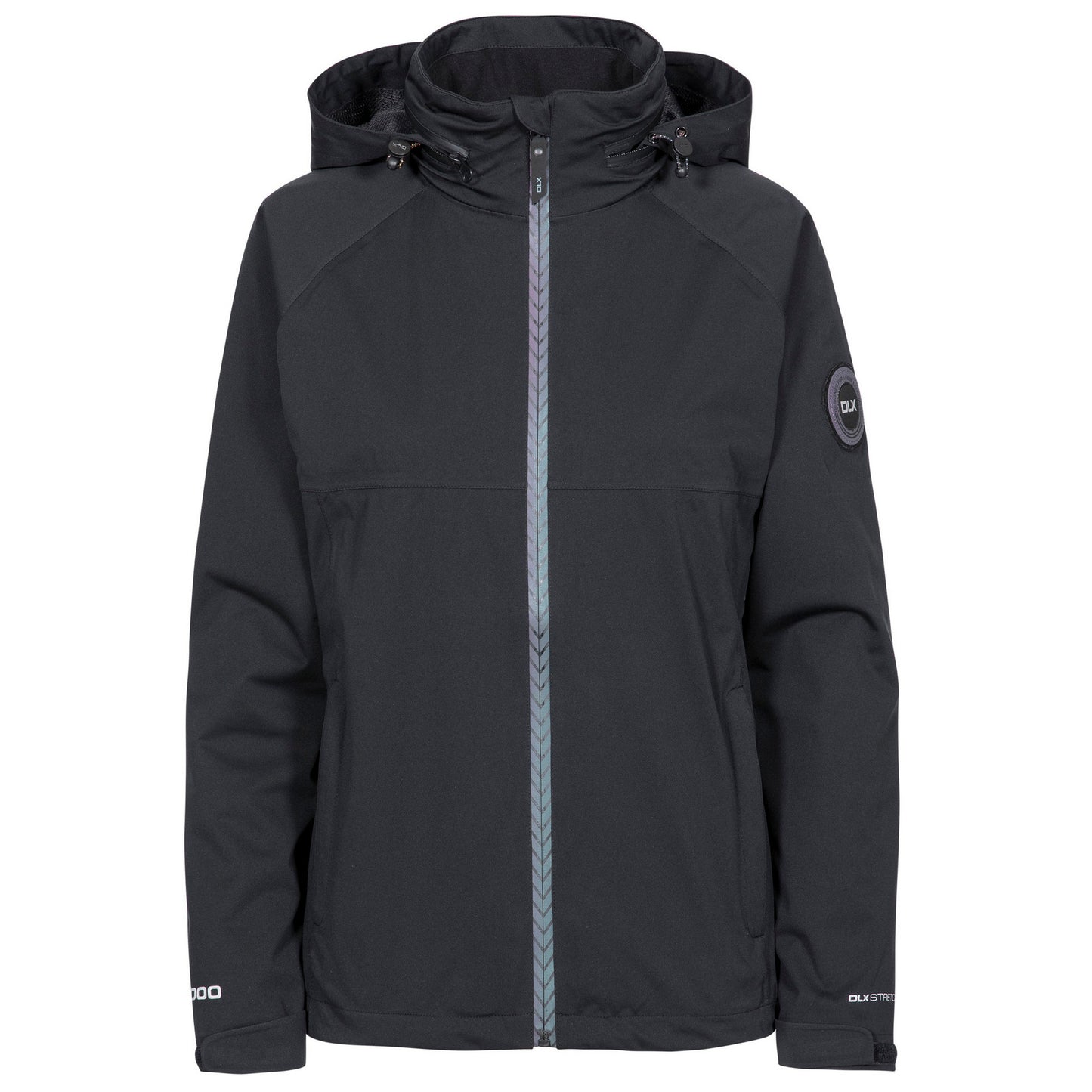 Black - Front - Trespass Womens-Ladies Corley DLX Waterproof Jacket