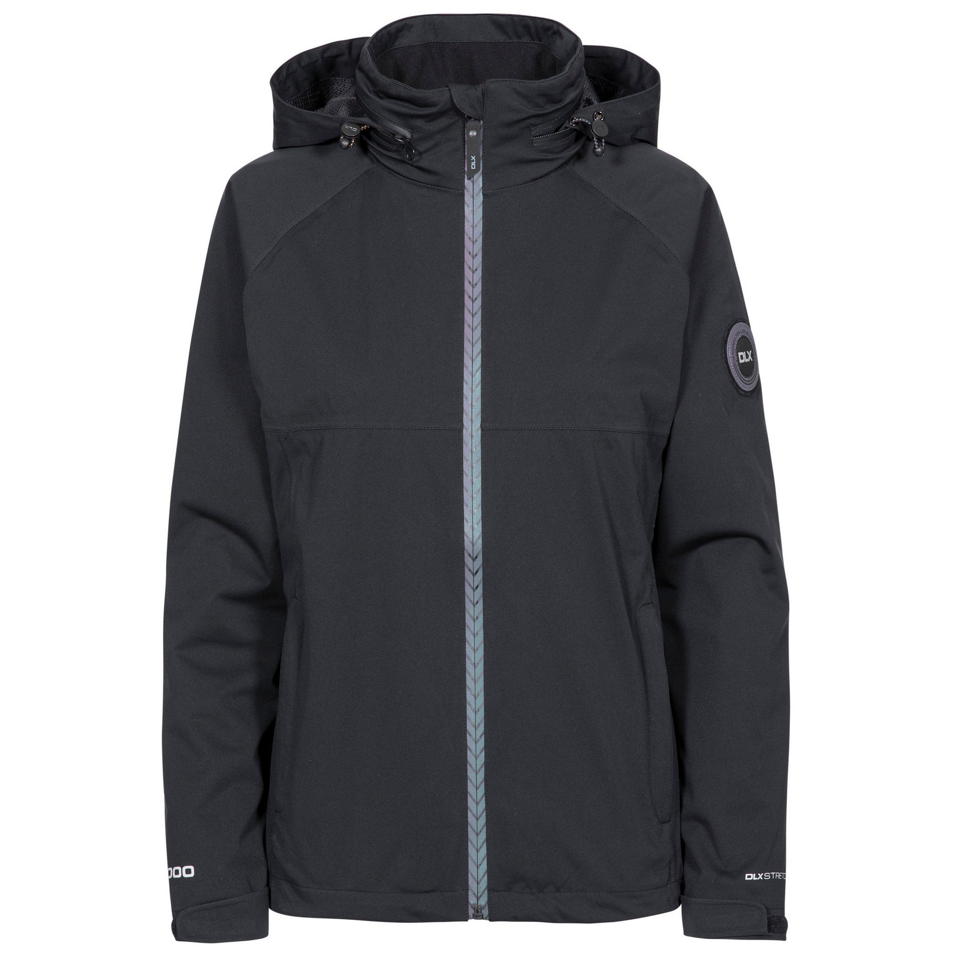 Black - Front - Trespass Womens-Ladies Corley DLX Waterproof Jacket