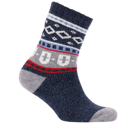 Navy - Lifestyle - Trespass Unisex Adult Larsen Fair Isle Socks