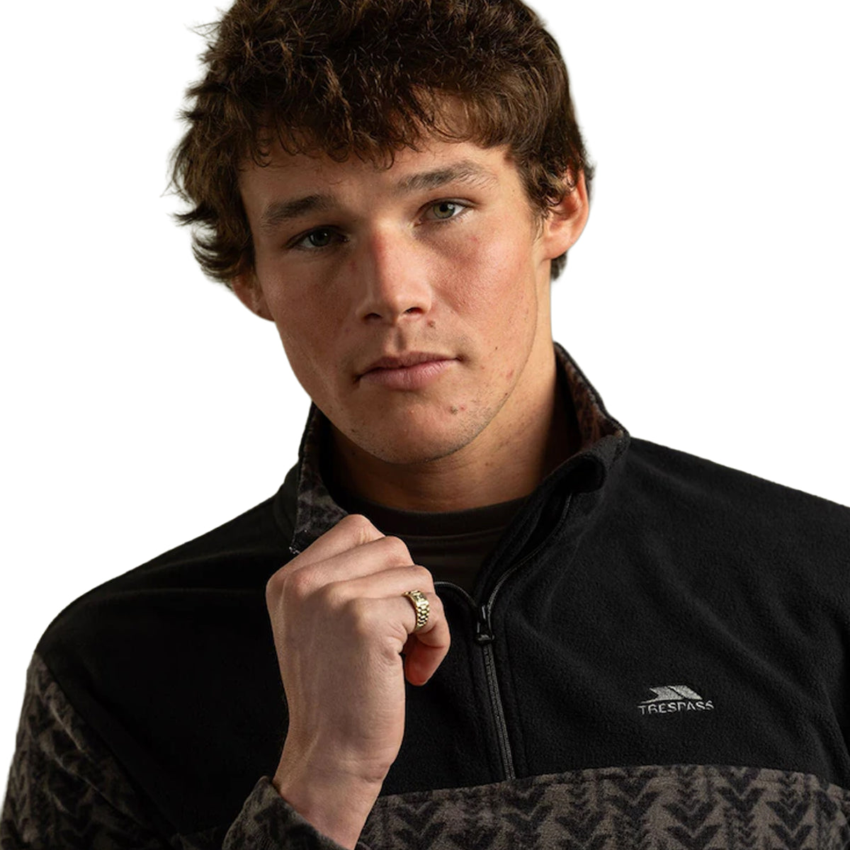 Storm Grey - Pack Shot - Trespass Mens Embleton AT100 Fleece Top