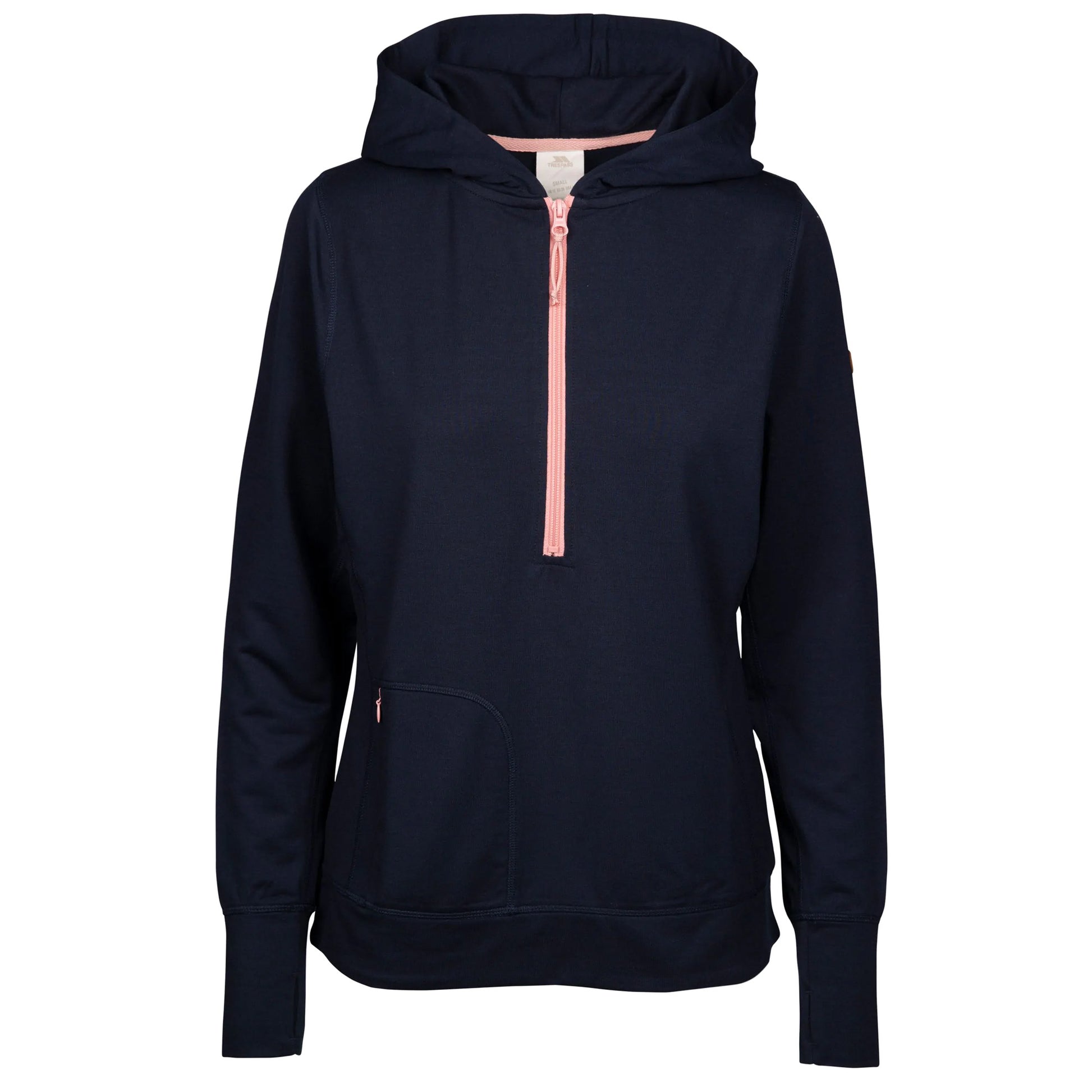 Navy Marl - Front - Trespass Womens-Ladies Zia Hoodie