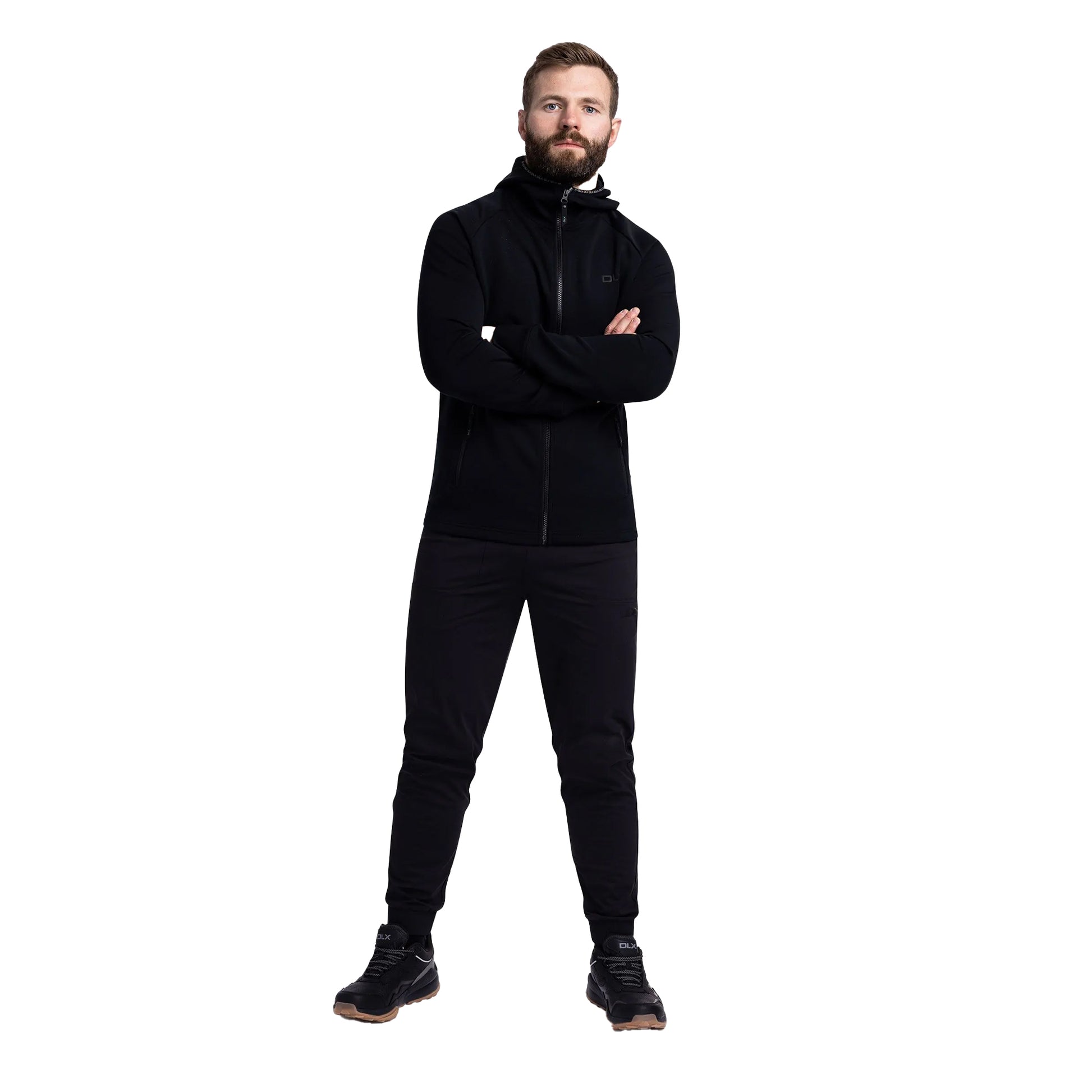 Black - Side - Trespass Mens Wessay TP50 Active Jogging Bottoms