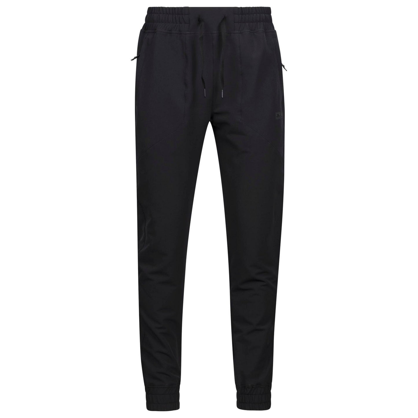 Black - Front - Trespass Mens Wessay TP50 Active Jogging Bottoms