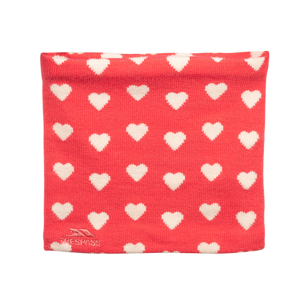 Strawberry - Front - Trespass Childrens-Kids Elliejo Heart Neck Warmer