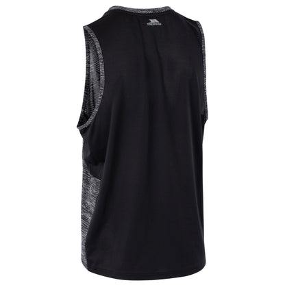 Black - Back - Trespass Mens Palat TP75 Active Tank Top