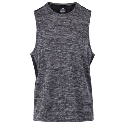 Black - Front - Trespass Mens Palat TP75 Active Tank Top