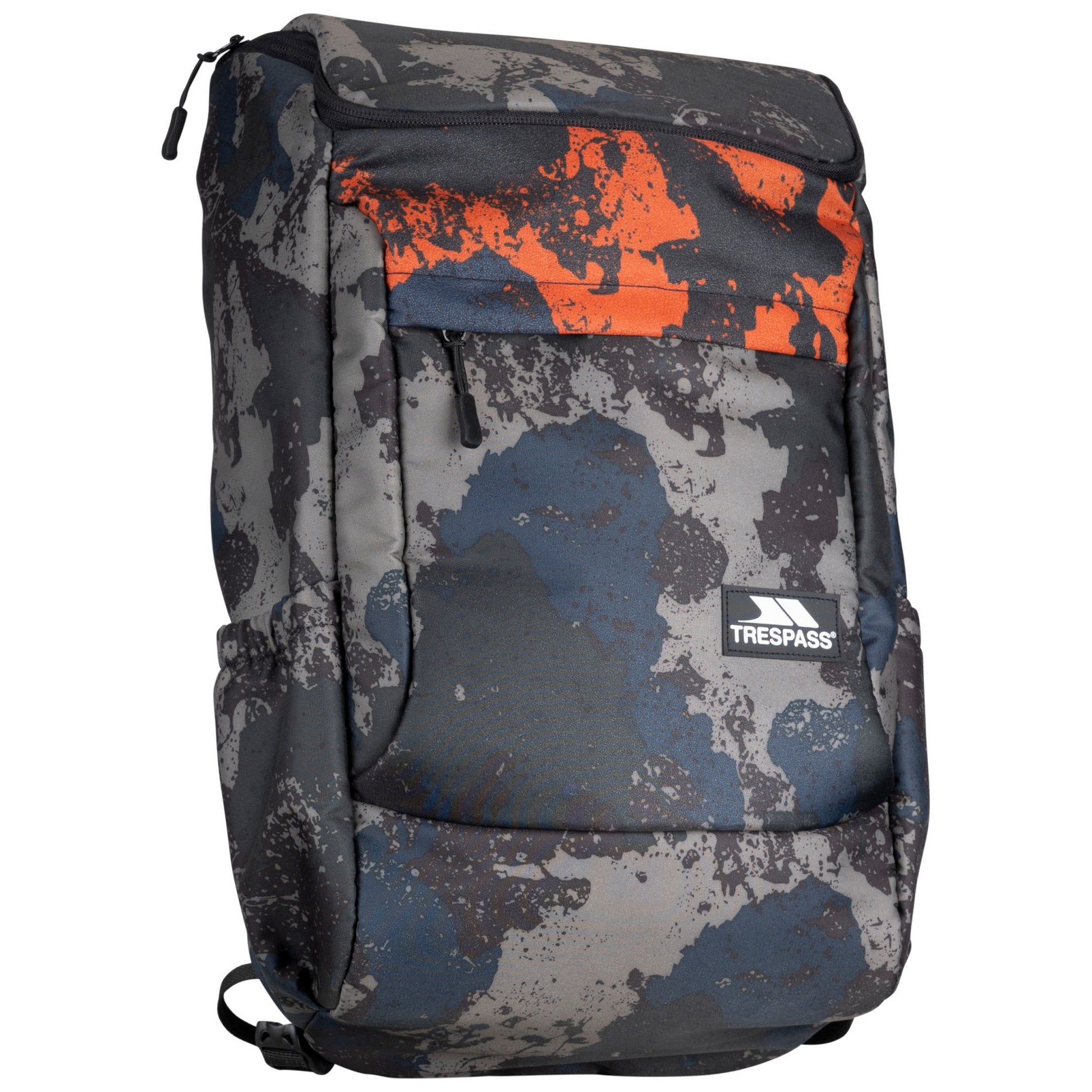 Grey-Blue-Black - Front - Trespass Skail Casual Backpack